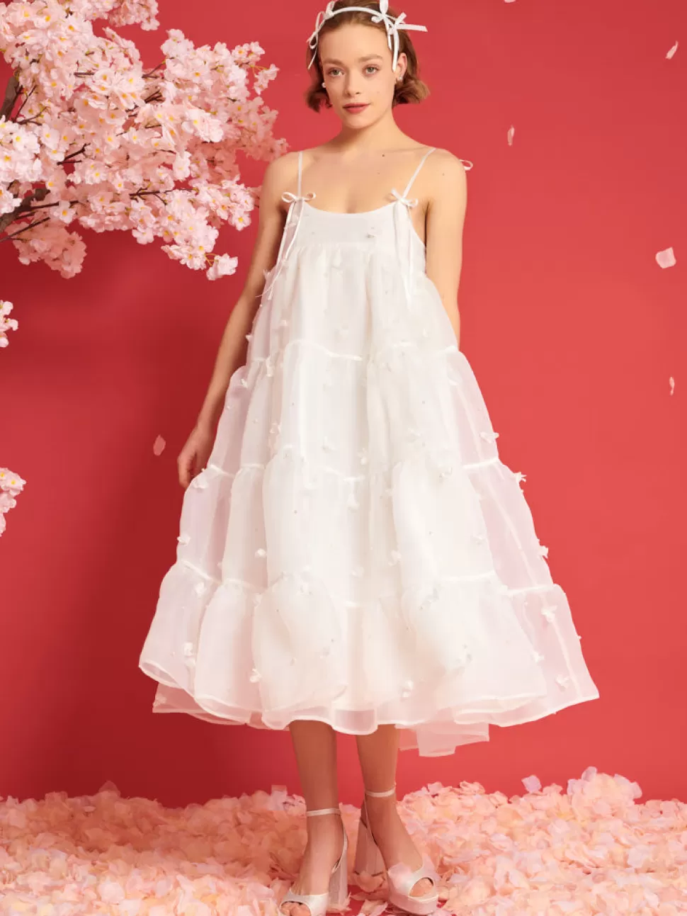 Dresses | Dream | Sister Jane DREAM Pixie Petal Midi Dress True White