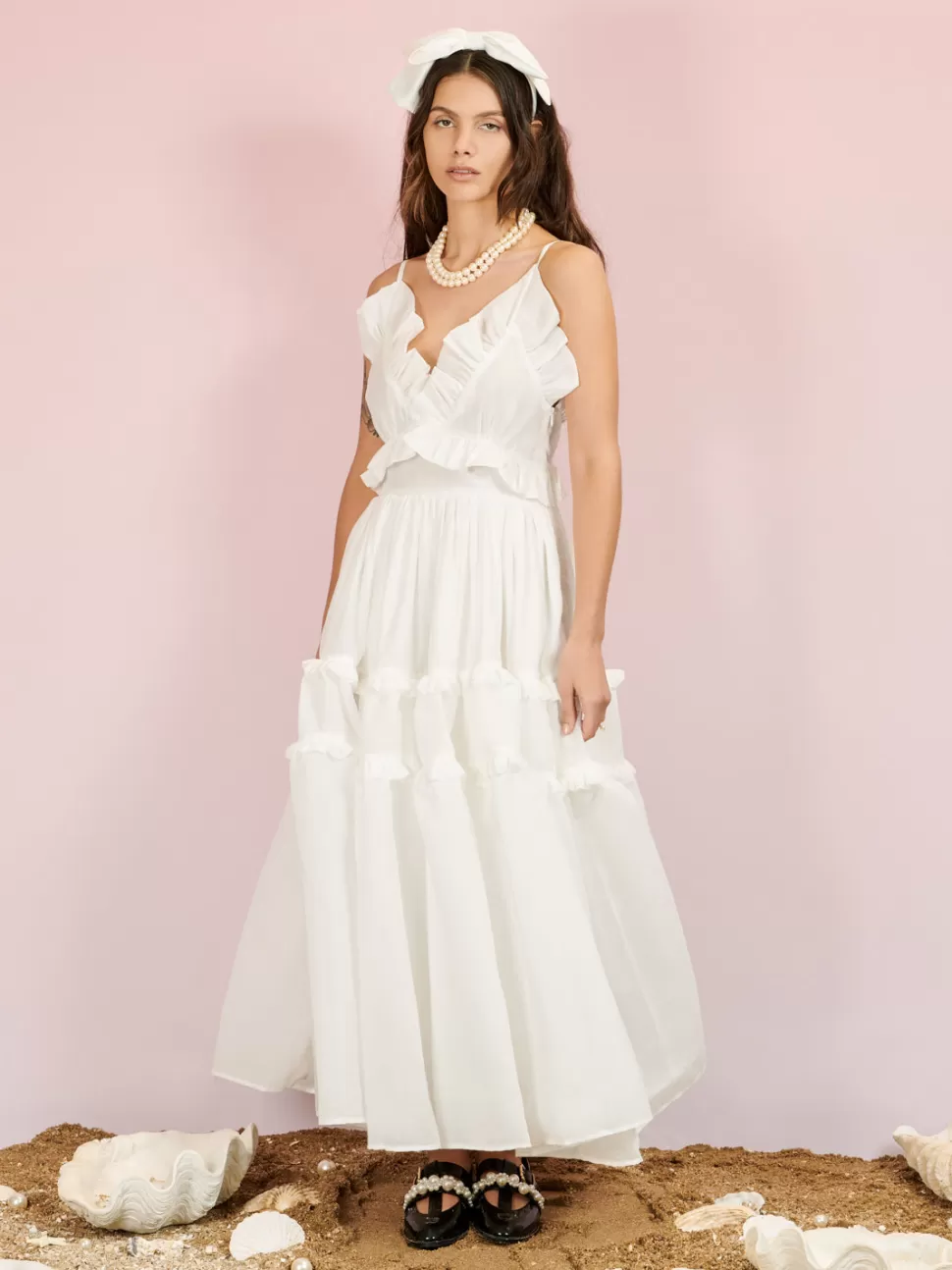 Dresses | Dream | Sister Jane DREAM Polly Ruffle Midi Dress Brillant White