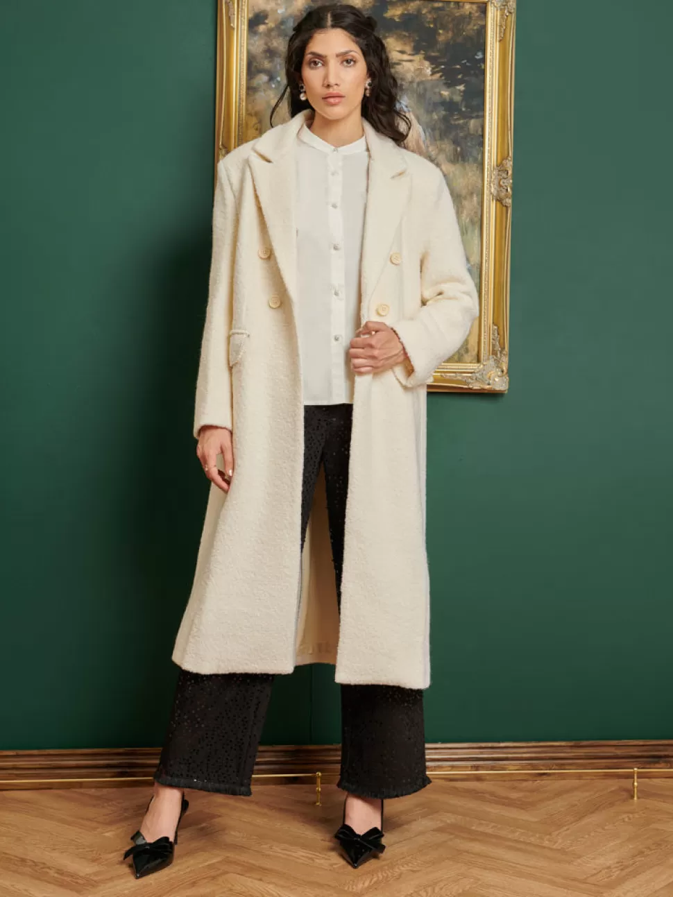 Dream | Jackets | Sister Jane DREAM Reina Embellished Coat Pearl Ivory