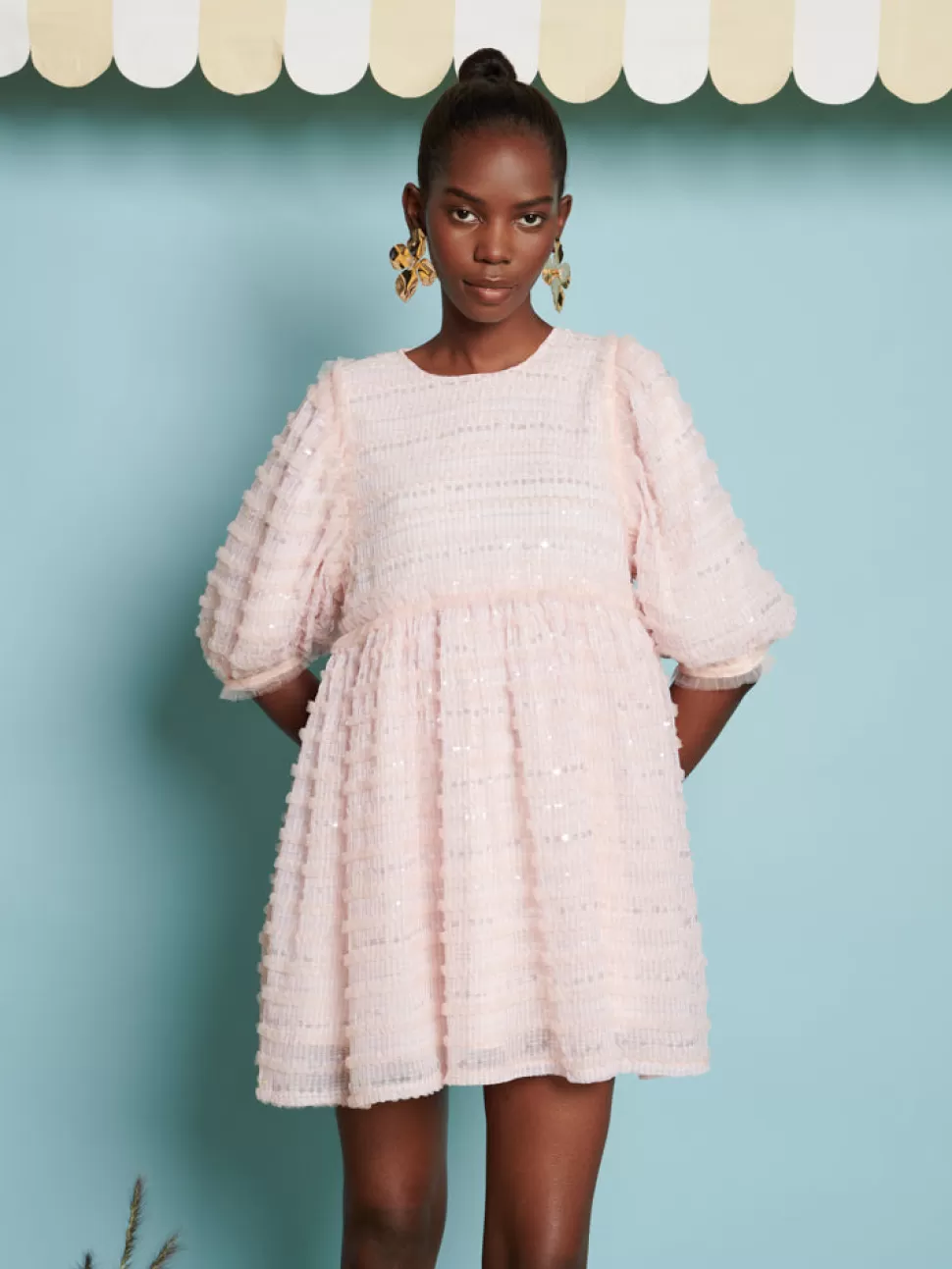 Dresses | Dream | Sister Jane DREAM Rhubarb Sequin Mini Dress Baby Pink