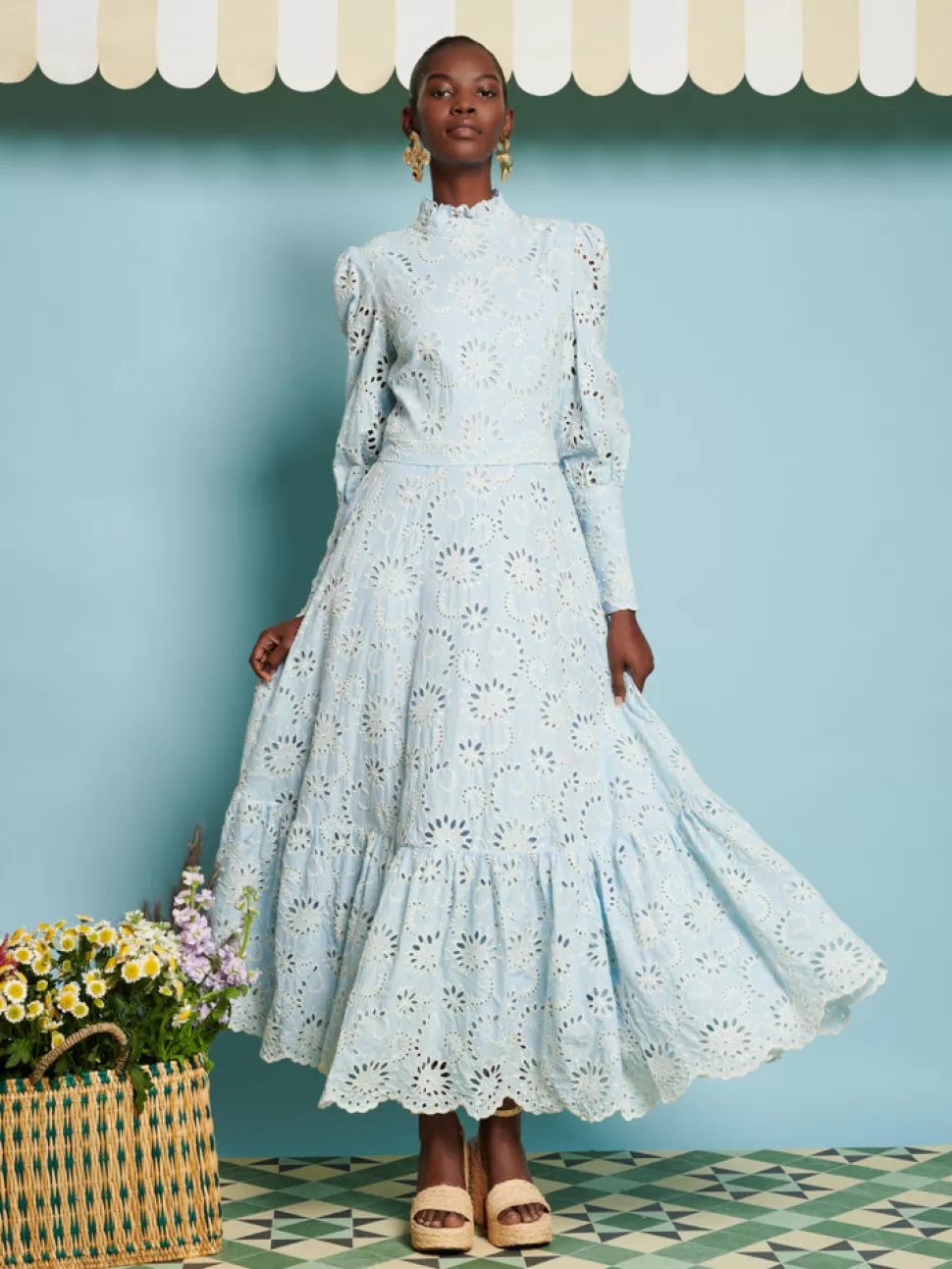 Dresses | Dream | Sister Jane DREAM Rosslyn Embroidered Maxi Dress Clear Blue