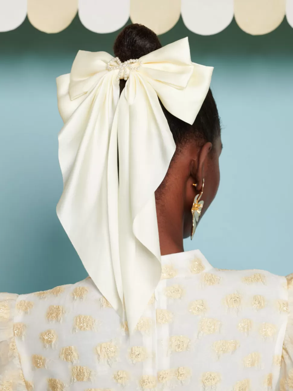 Accessories | Dream | Sister Jane DREAM Rosslyn Hair Bow Pearled Ivory