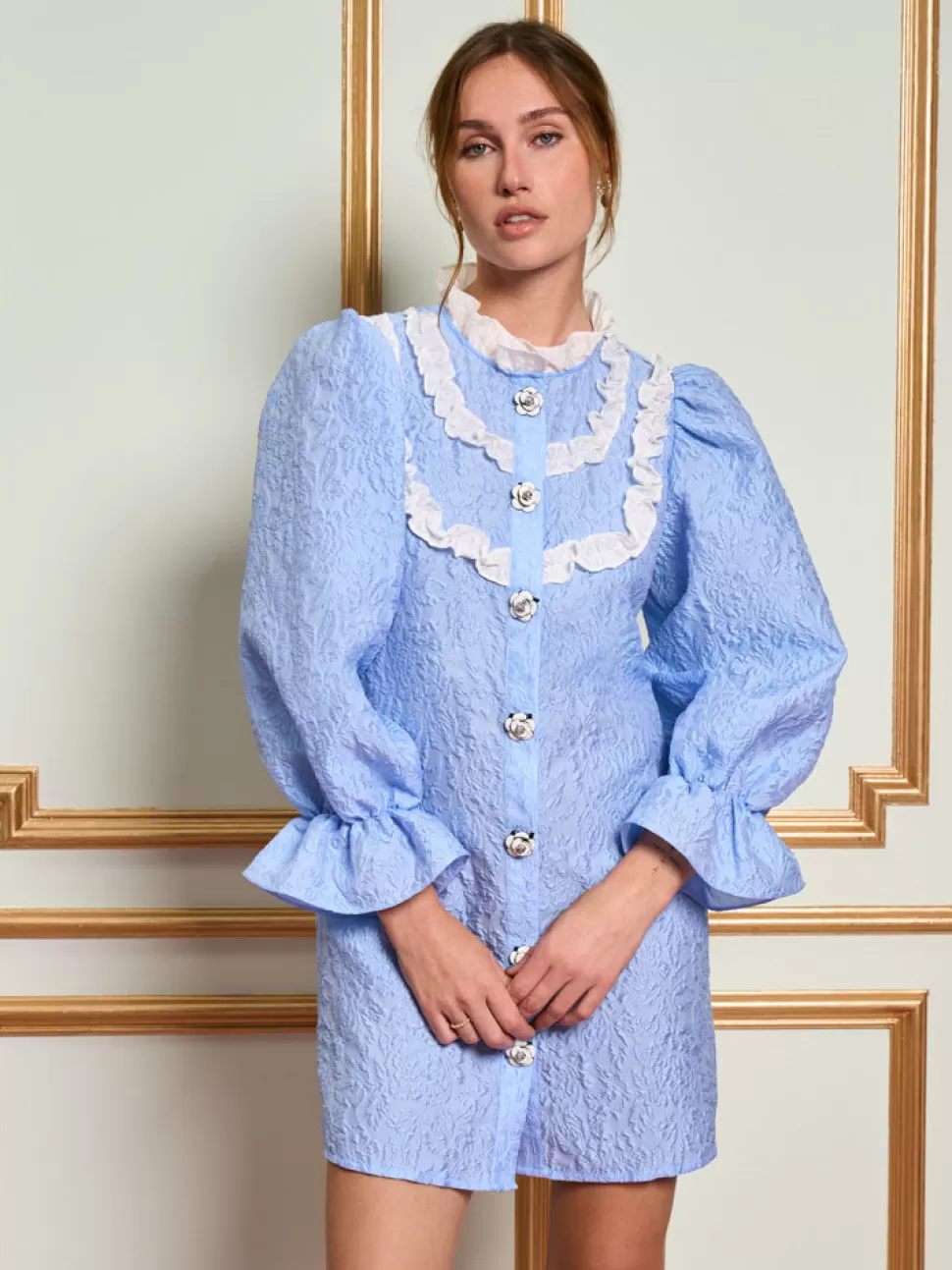 Dresses | Dream | Sister Jane DREAM Sabine Ruffle Mini Dress Cornflower Blue