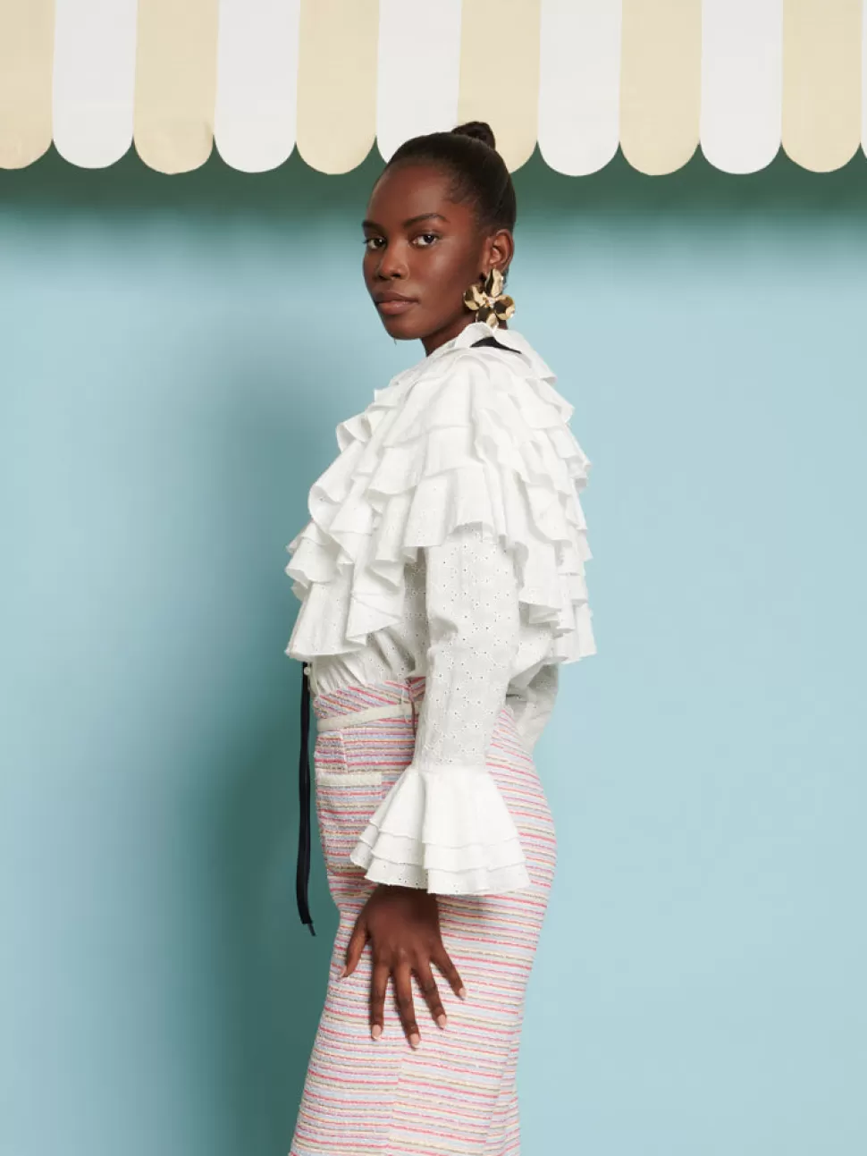 Tops | Dream | Sister Jane DREAM Saffron Ruffle Blouse Pearled Ivory