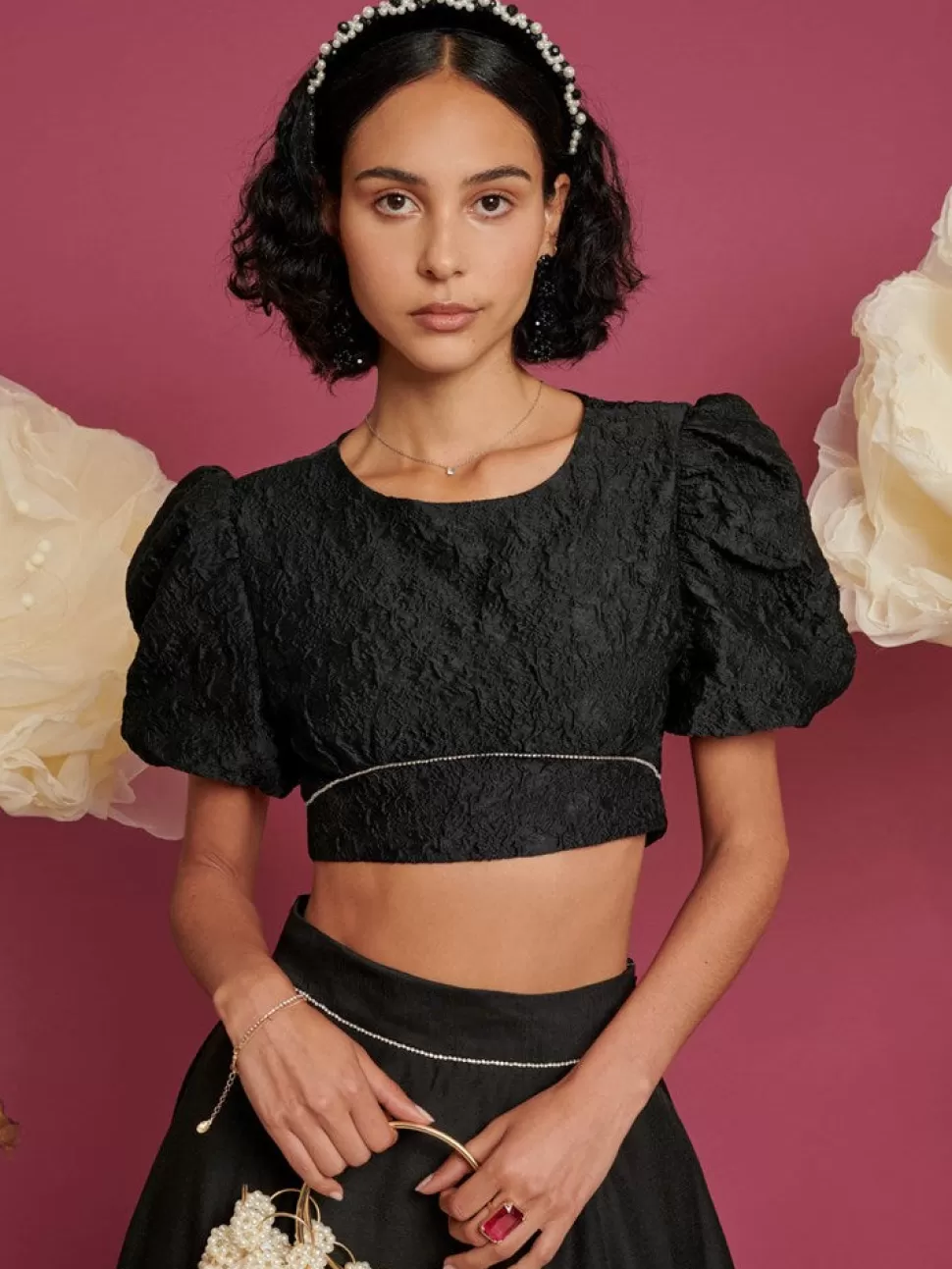 Dream | Tops | Sister Jane DREAM Saturn Gem Cropped Top Black