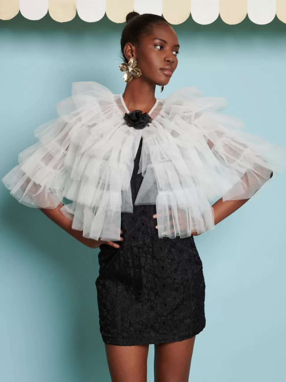 Jackets | Dream | Sister Jane DREAM Spell Tulle Bolero Pearled Ivory