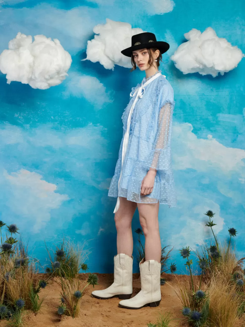 Dresses | Sister Jane Dusty Hearts Mini Dress CornflowerBlue