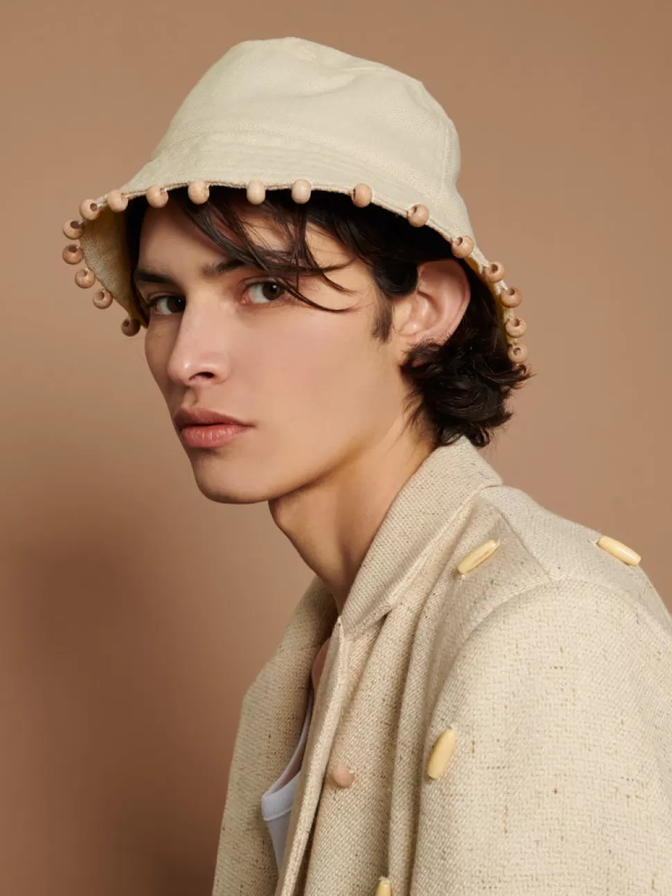 Accessories | Sister Jane Dylan Bead Bucket Hat Ivory Cream