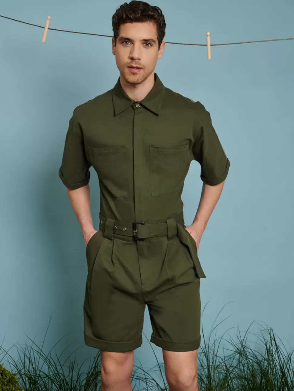 Trousers | Sister Jane Ellis Boilersuit Khaki Green