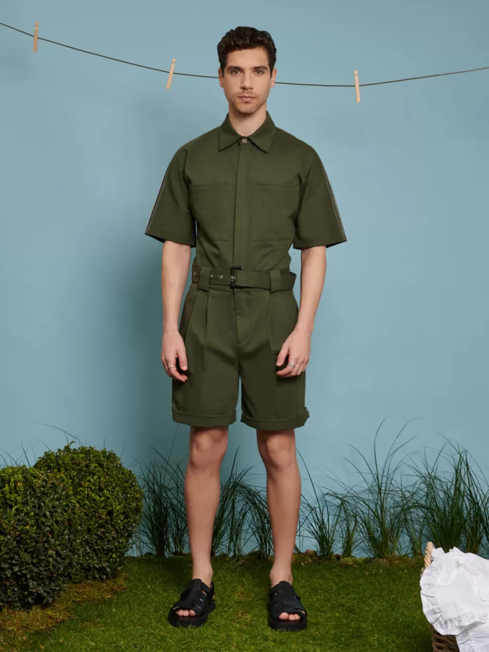Trousers | Sister Jane Ellis Boilersuit Khaki Green