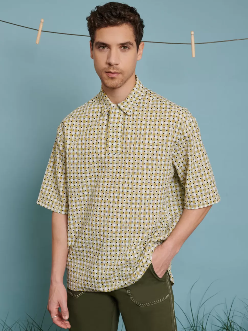 Tops | Shirts | Sister Jane Evelyn Gingham Polo Shirt Green Gingham