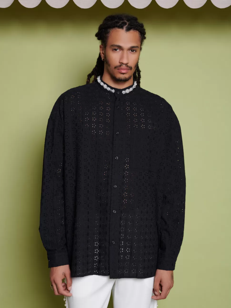 Shirts | Sister Jane Ferg Pearl Boxy Shirt Coal Black