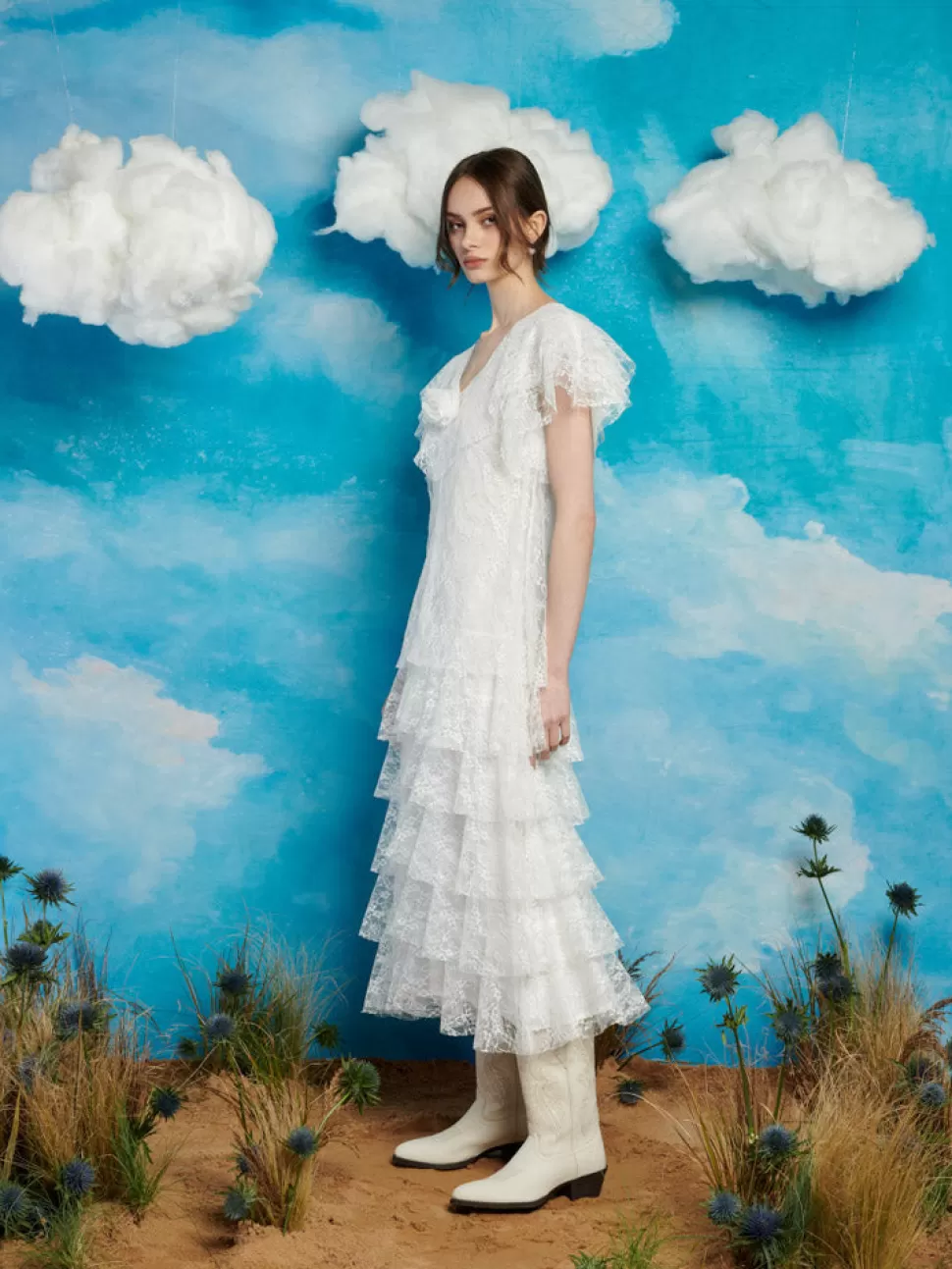 Dresses | Sister Jane Fleuve Lace Midi Dress Snow White