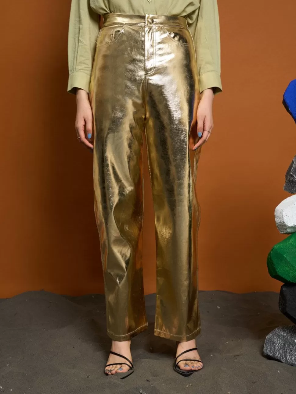 Bottoms | Ghospell | Sister Jane Ghospell Akai PU Trousers Gold Coast