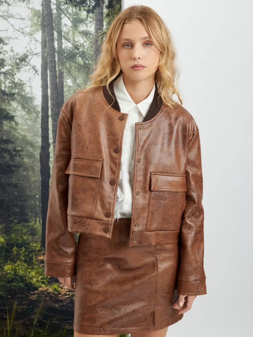 Jackets | Ghospell | Sister Jane Ghospell Alanis PU Jacket Tuscan Brown