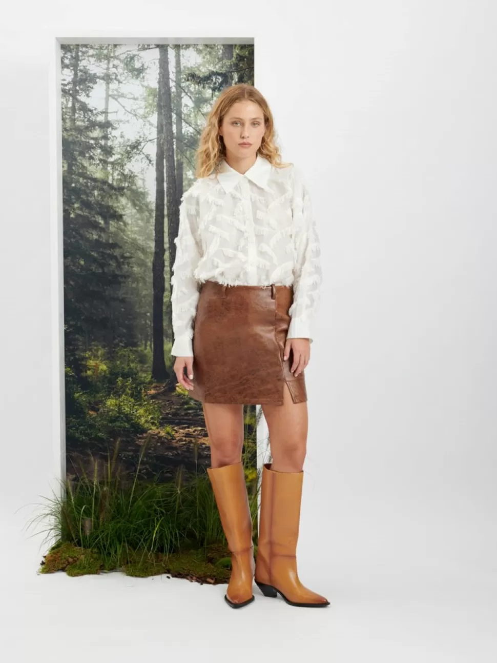 Bottoms | Ghospell | Sister Jane Ghospell Alanis PU Mini Skirt Tuscan Brown