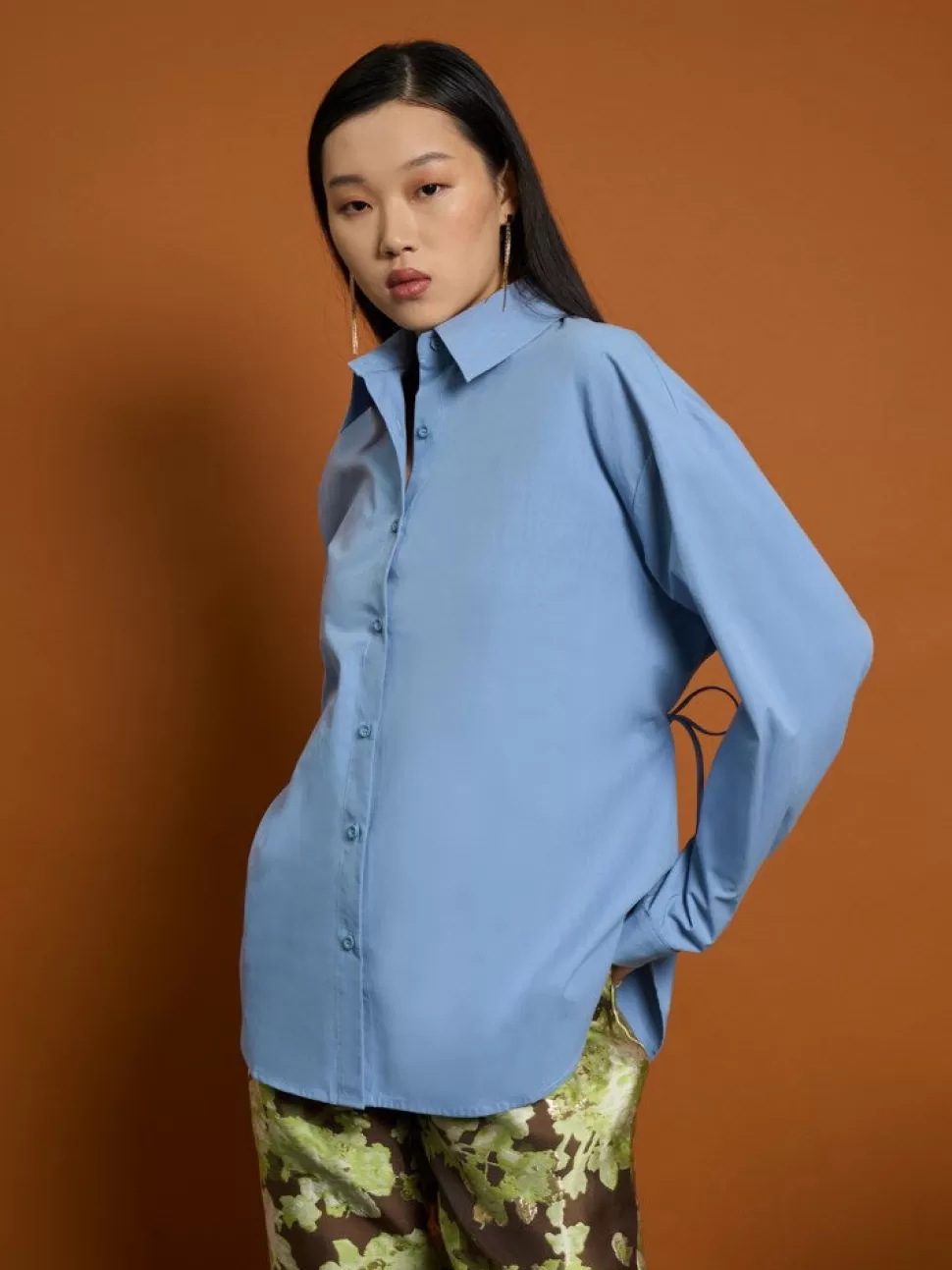 Tops | Ghospell | Sister Jane Ghospell Astin Eyelet Shirt Stone Blue