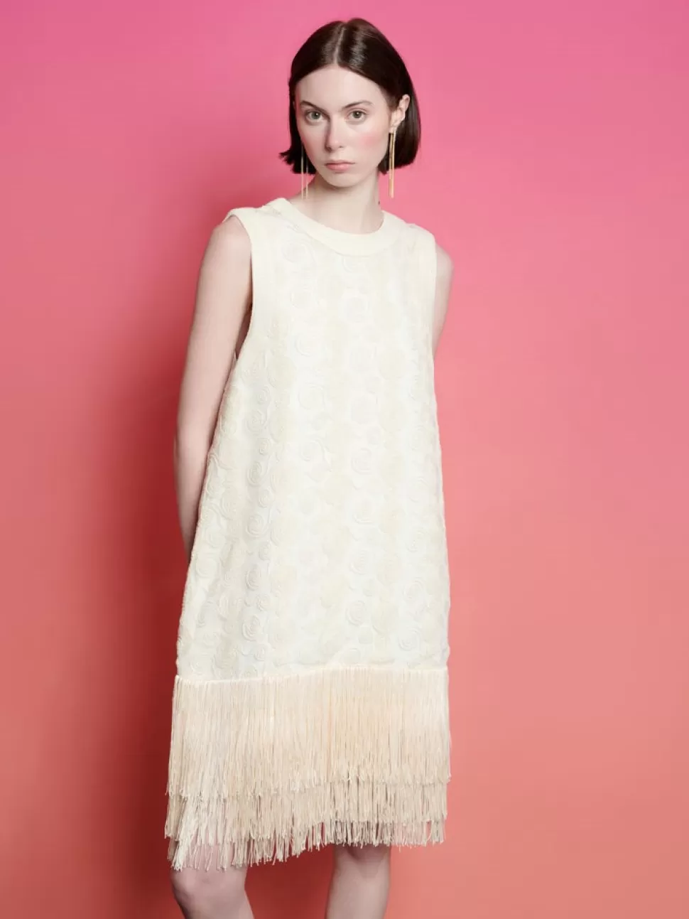 Dresses | Ghospell | Sister Jane Ghospell Billie Fringe Mini Dress Cloud Cream