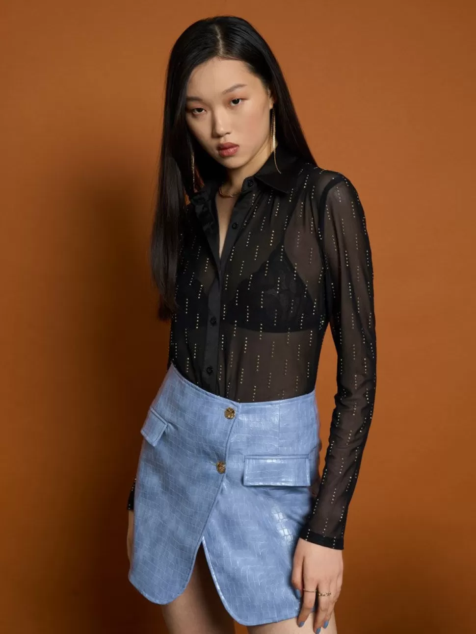 Tops | Ghospell | Sister Jane Ghospell Bodhi Mesh Shirt Black Ink