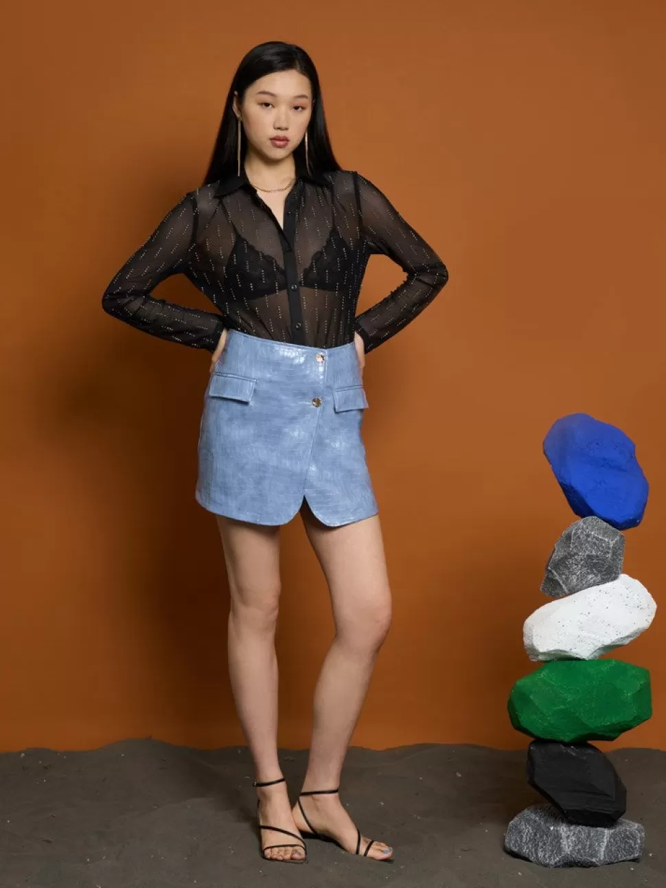 Tops | Ghospell | Sister Jane Ghospell Bodhi Mesh Shirt Black Ink