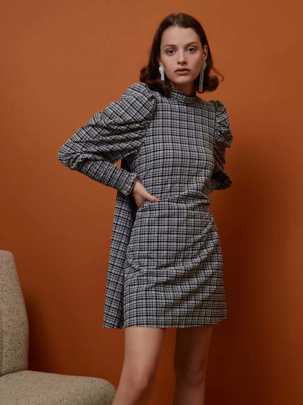 Dresses | Ghospell | Sister Jane Ghospell Check In Mini Dress Black and Grey
