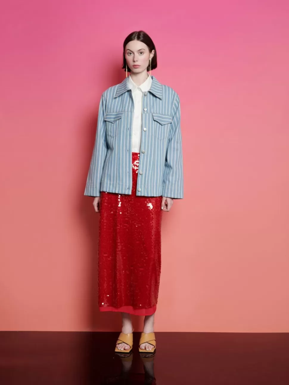 Jackets | Ghospell | Sister Jane Ghospell Cleo Striped Jacket Stripe Denim