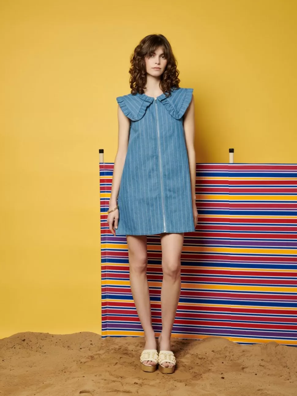 Dresses | Ghospell | Sister Jane Ghospell  Deborah Striped Denim Mini Dress Aegean Blue
