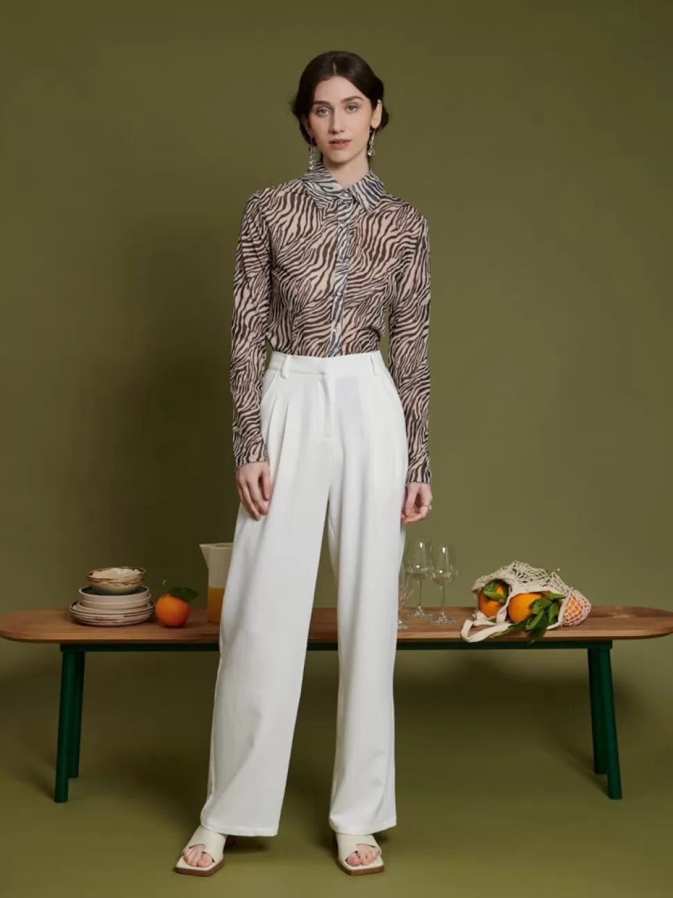 Tops | Ghospell | Sister Jane Ghospell Elise Mesh Shirt Rosewood Brown