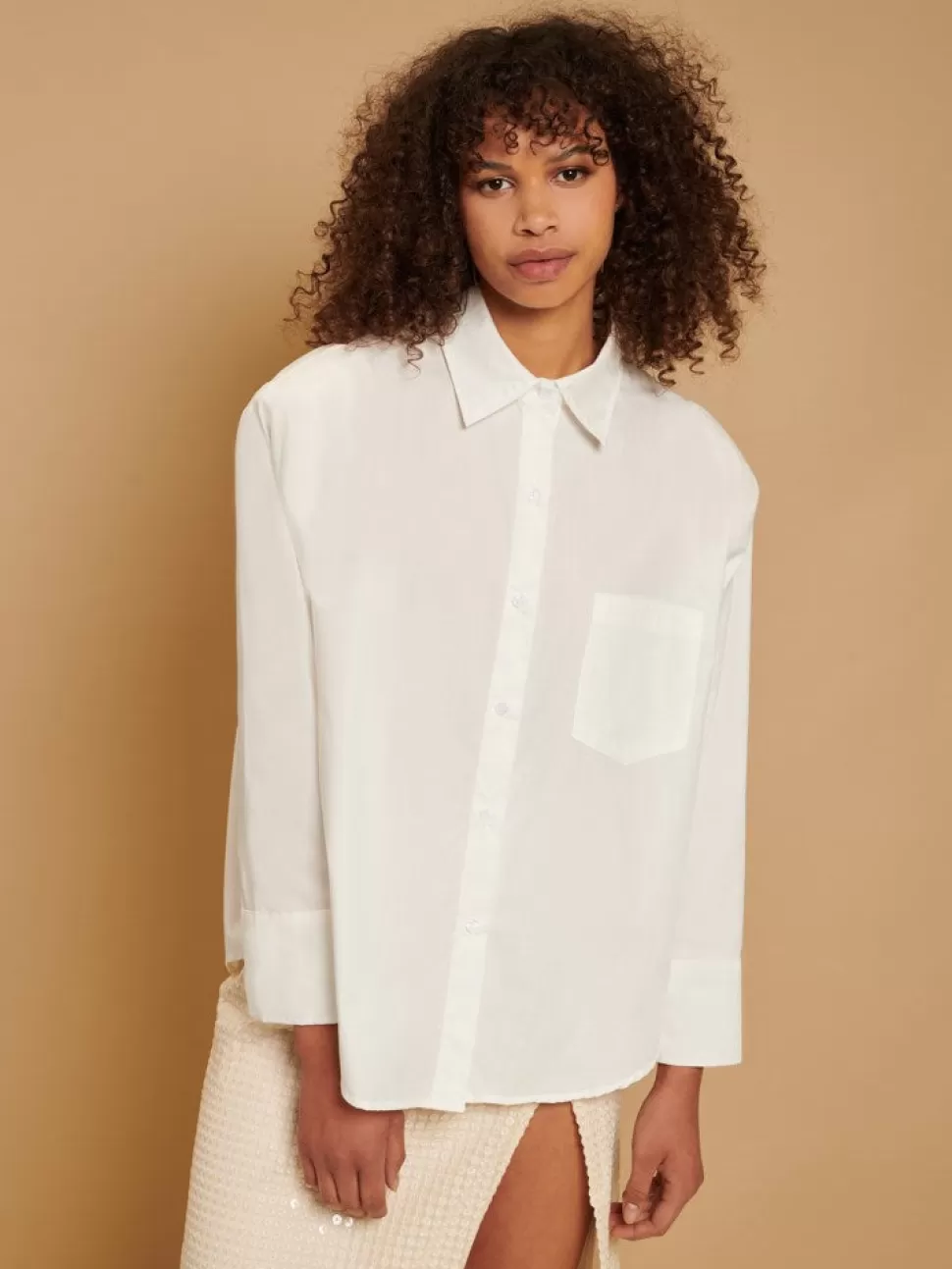Tops | Ghospell | Sister Jane Ghospell Everett Statement Shoulder Shirt White