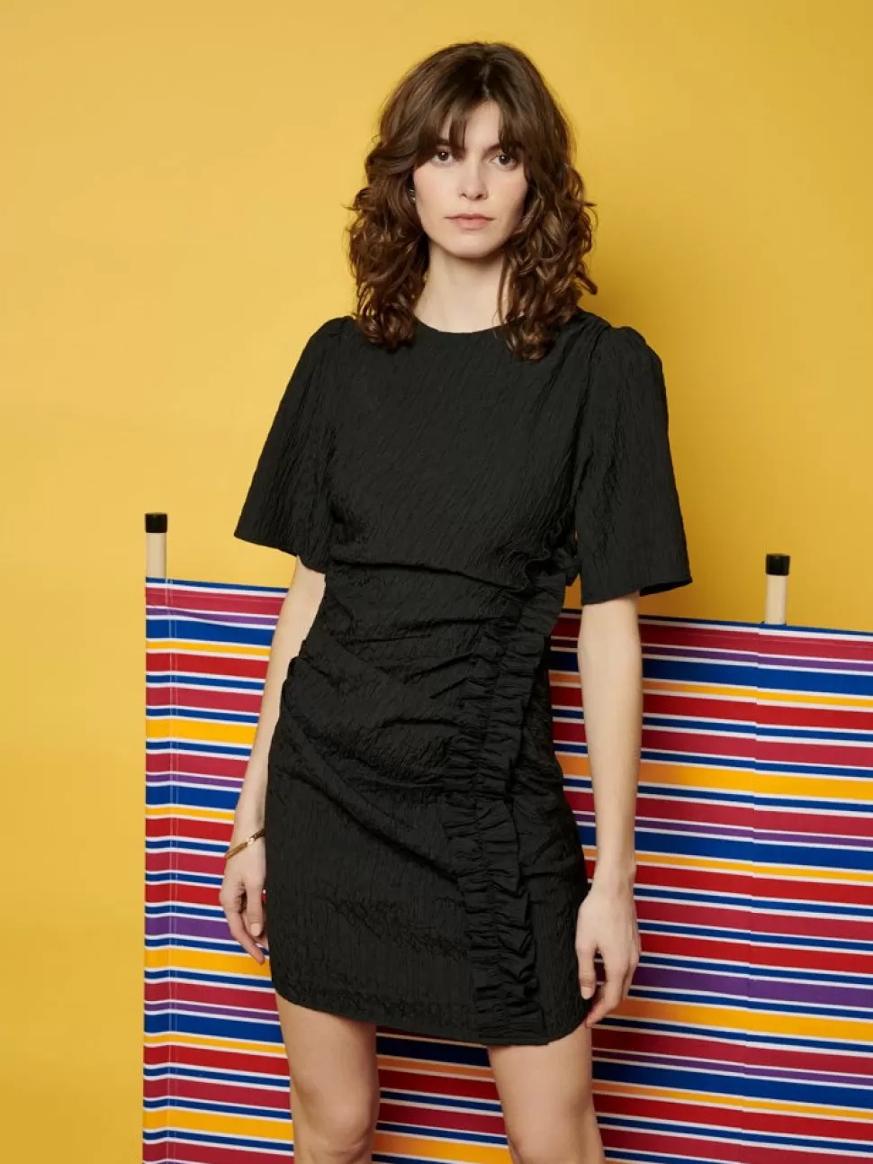 Dresses | Ghospell | Sister Jane Ghospell  Georgia Ruffle Mini Dress Ink Black