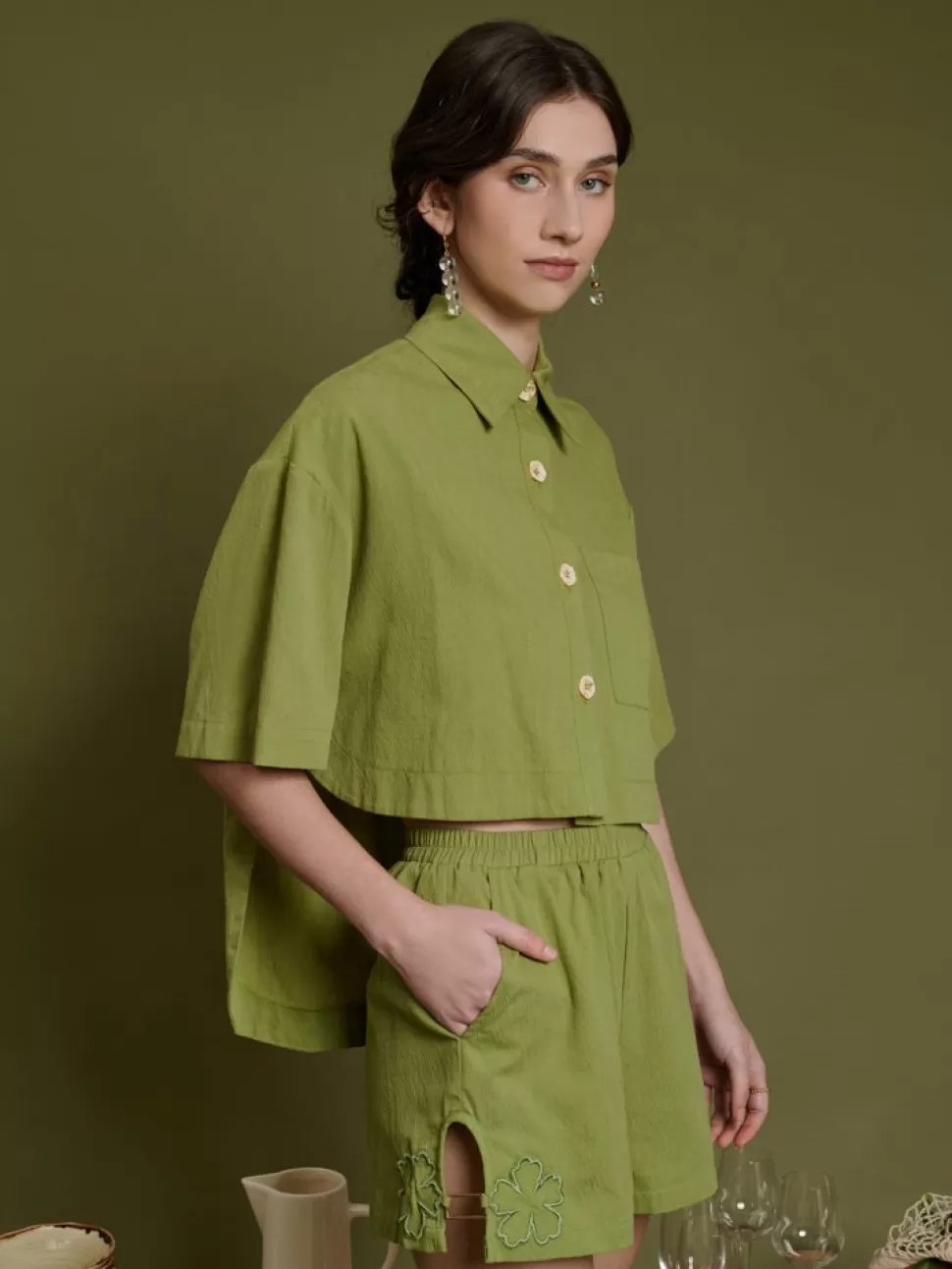 Tops | Ghospell | Sister Jane Ghospell Gina High Low Top Moss Green