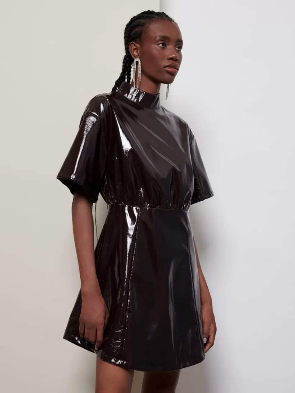 Dresses | Ghospell | Sister Jane Ghospell Hayden PU Mini Dress Mahogany Brown