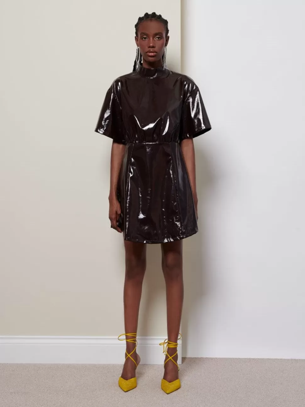 Dresses | Ghospell | Sister Jane Ghospell Hayden PU Mini Dress Mahogany Brown