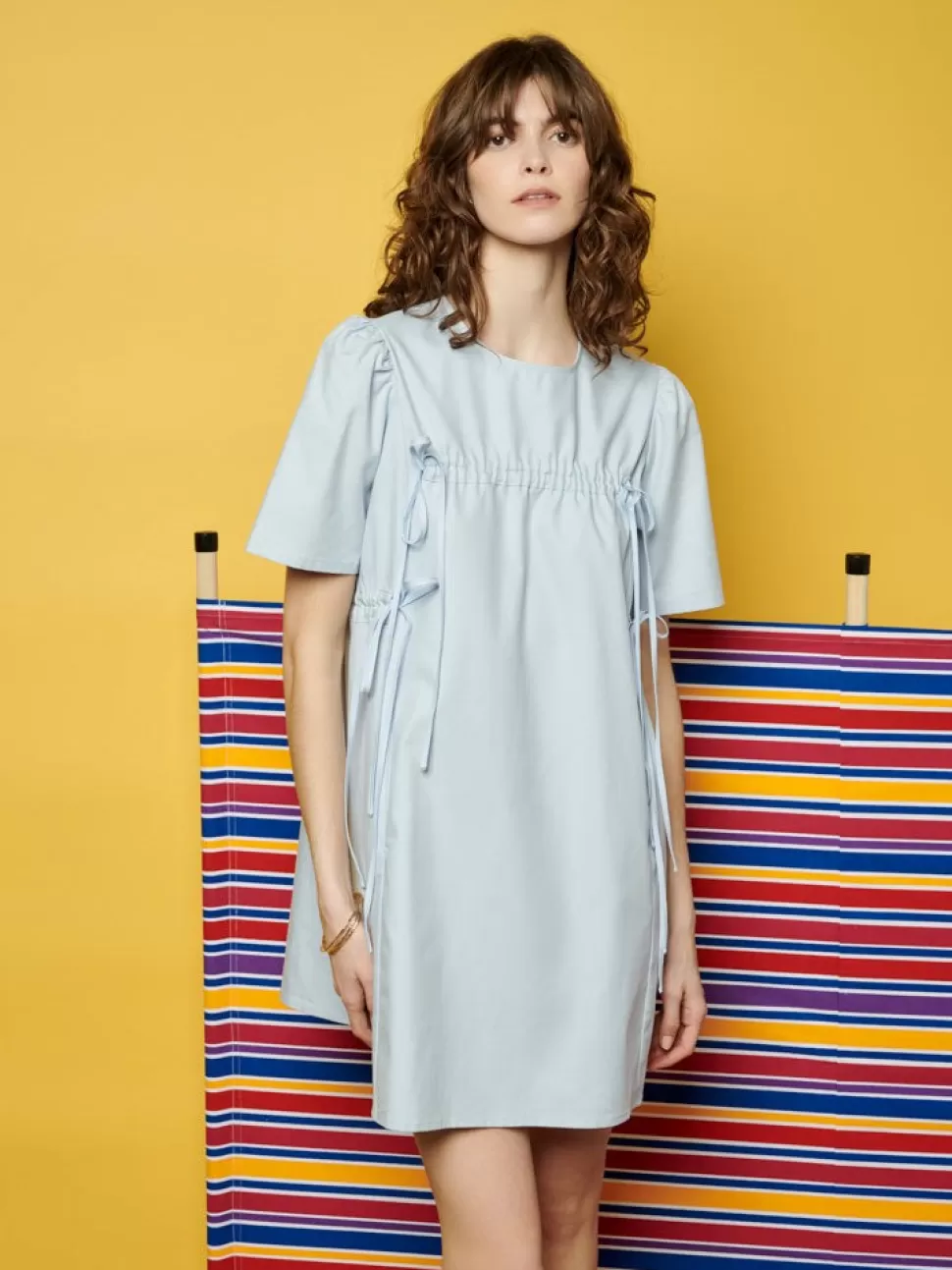 Dresses | Ghospell | Sister Jane Ghospell  Helen Drawstring Mini Dress Bit Of Blue