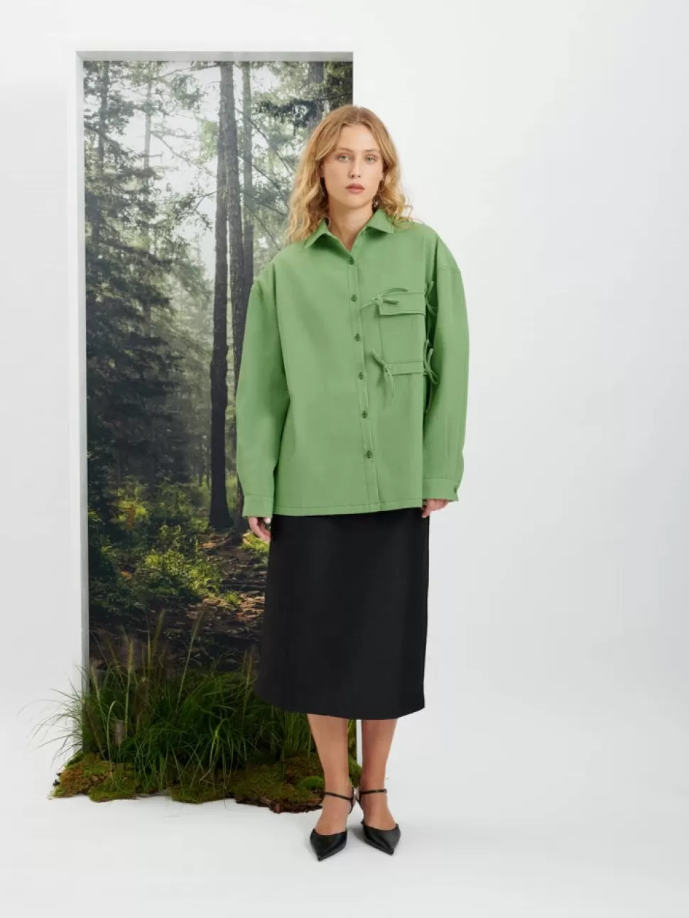 Tops | Ghospell | Sister Jane Ghospell Hollis Pocket Shirt Pear Green
