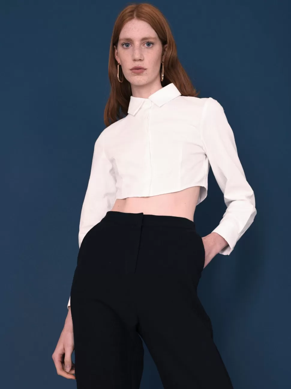 Tops | Ghospell | Sister Jane Ghospell Ice Rock Cropped Shirt Ivory