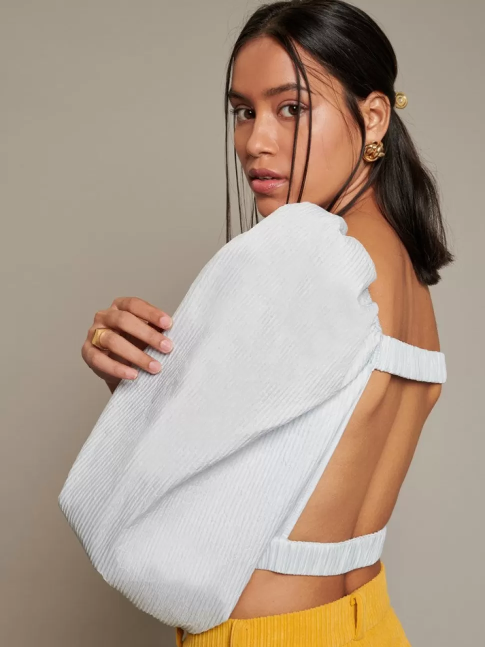 Tops | Ghospell | Sister Jane Ghospell Indigo Open Back Top Light Blue