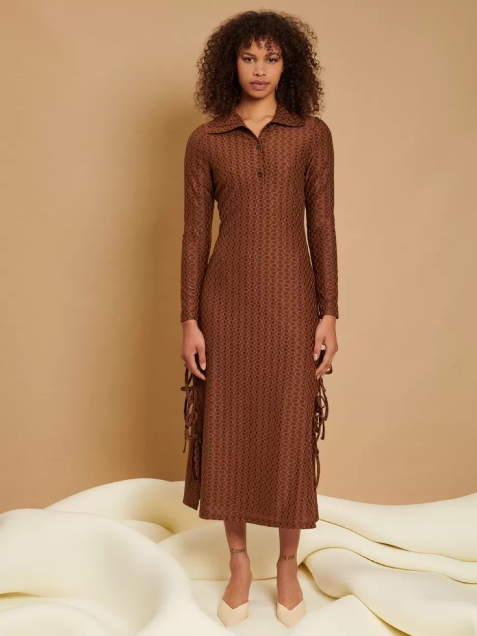 Dresses | Ghospell | Sister Jane Ghospell Ingrid Side Tie Maxi Dress Brown