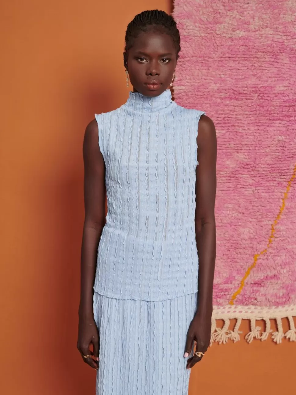 Tops | Ghospell | Sister Jane Ghospell Jamila Sleeveless Top Cornflower Blue