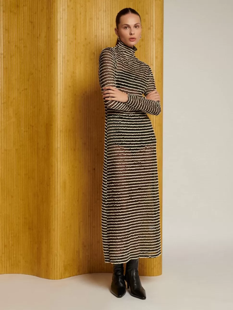 Dresses | Ghospell | Sister Jane Ghospell Jemima Stretch Midi Dress Black and White