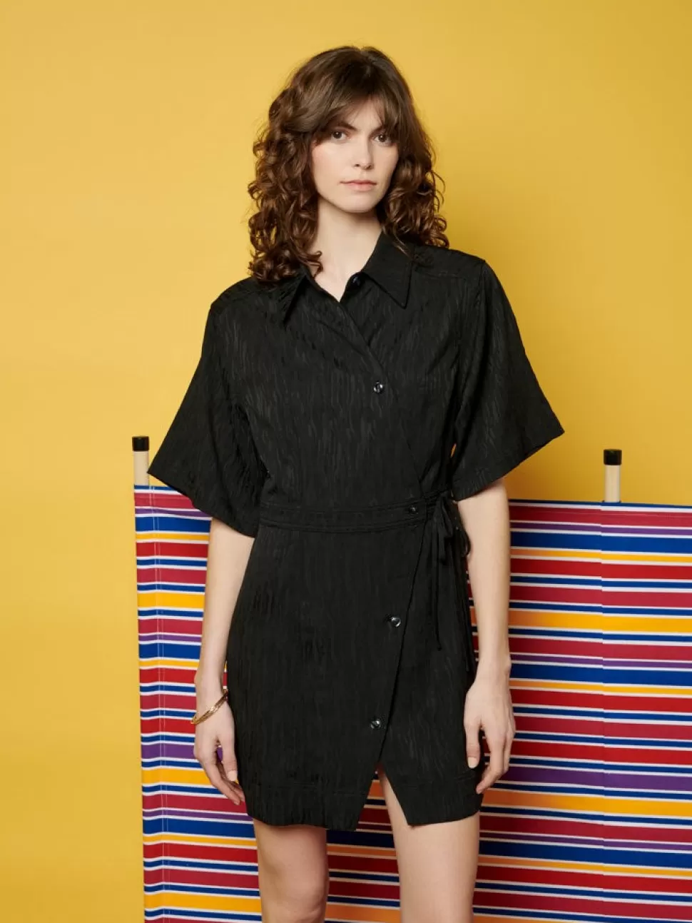 Dresses | Ghospell | Sister Jane Ghospell  Kate Wrap Mini Dress Ink Black