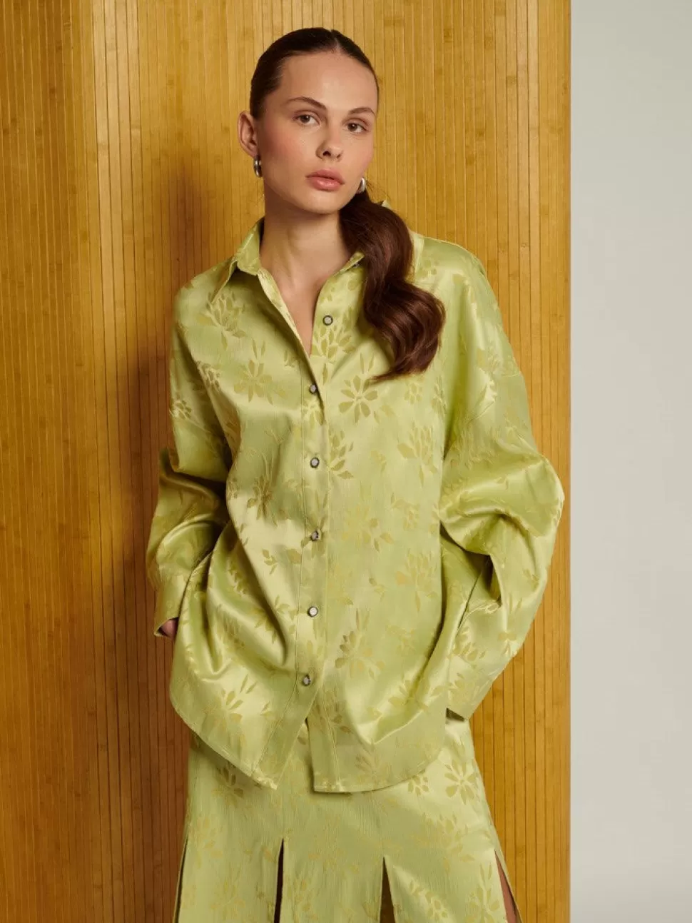 Tops | Ghospell | Sister Jane Ghospell Kennedy Split Back Shirt Lime Green