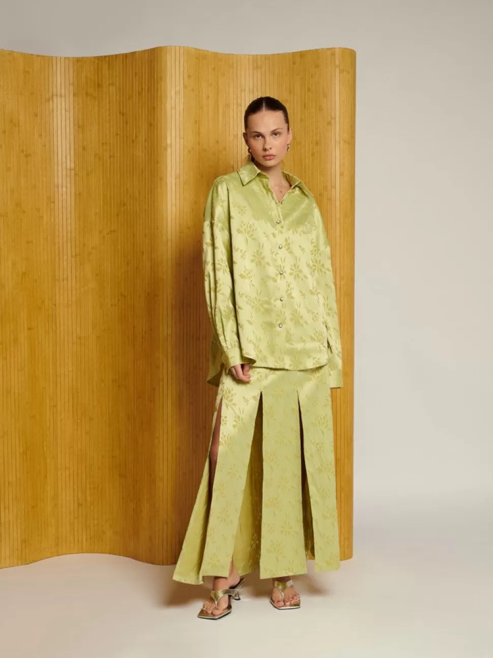 Tops | Ghospell | Sister Jane Ghospell Kennedy Split Back Shirt Lime Green