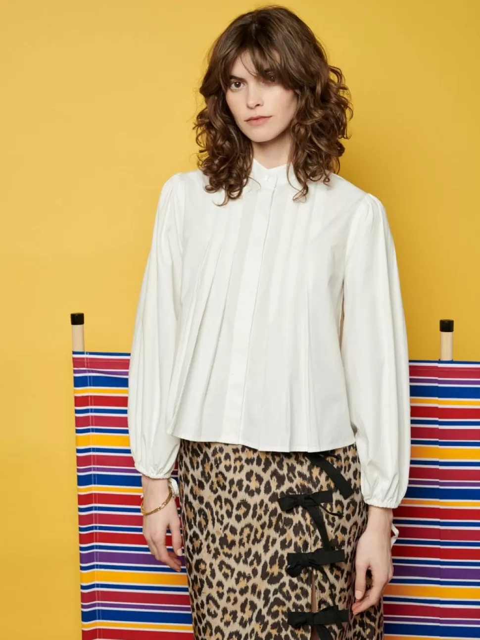 Tops | Ghospell | Sister Jane Ghospell  Kim Pintuck Shirt Pearled White