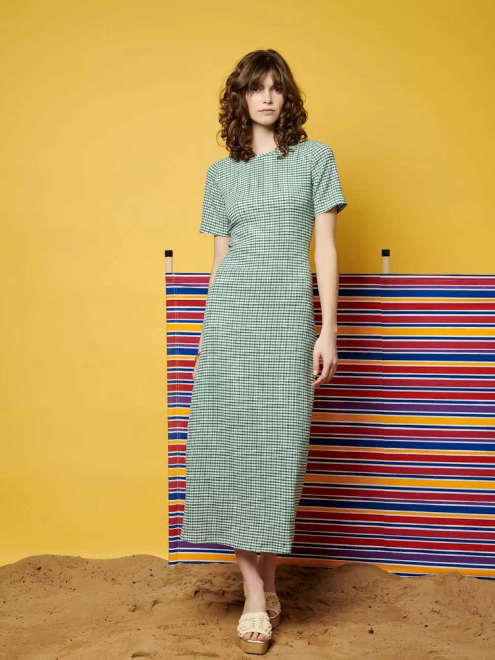 Dresses | Ghospell | Sister Jane Ghospell  Leila Check Midi Dress Envy Green