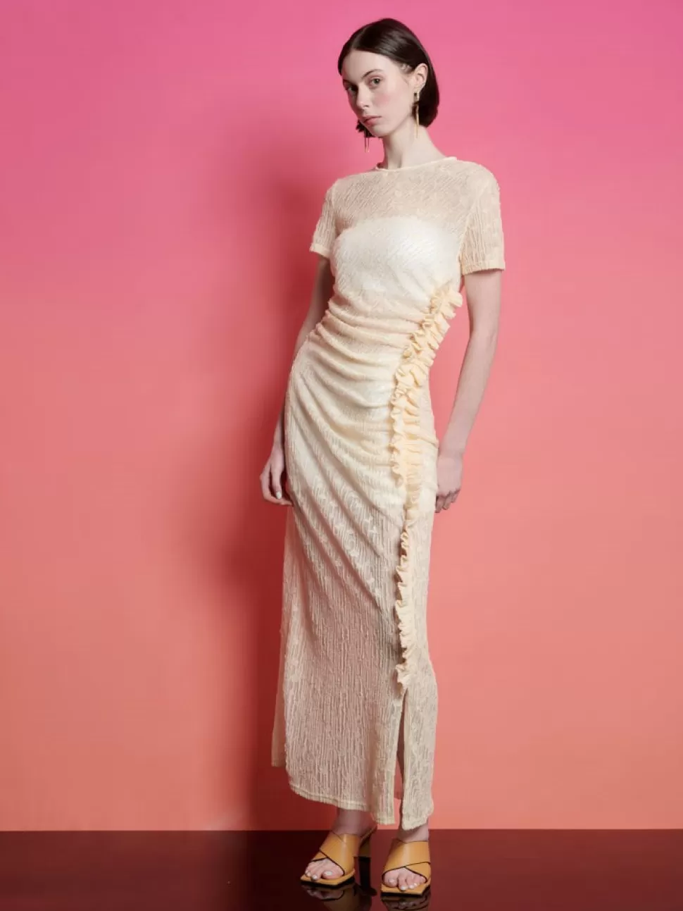 Dresses | Ghospell | Sister Jane Ghospell Lucia Ruched Midi Dress Lilac Pink