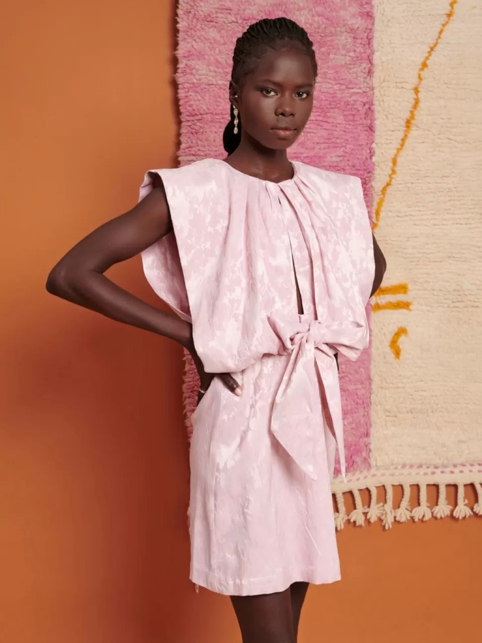 Dresses | Ghospell | Sister Jane Ghospell Mariam Jacquard Mini Dress Baby Pink