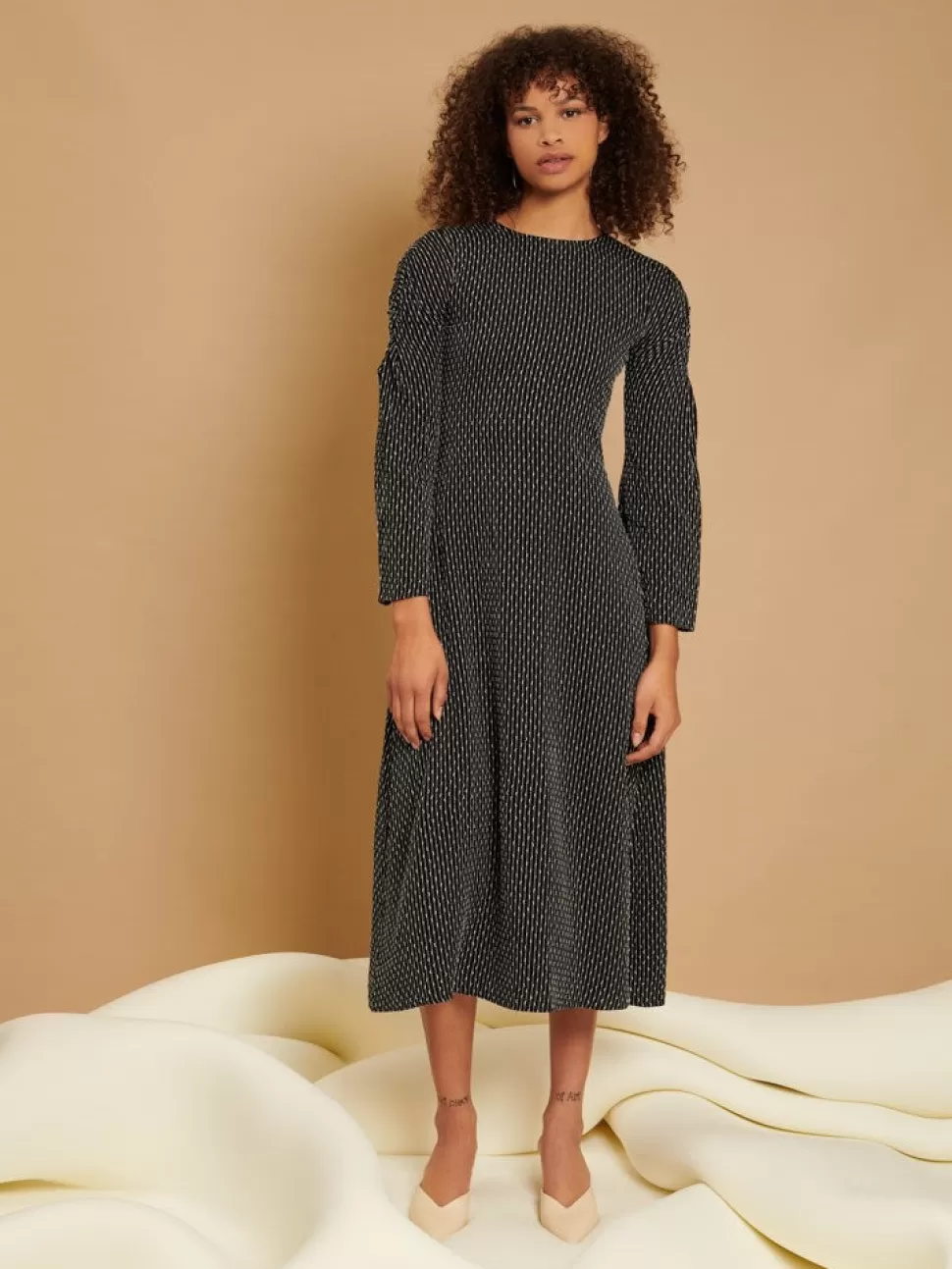 Ghospell | Sister Jane Ghospell Nadia Midi Dress Black/ White