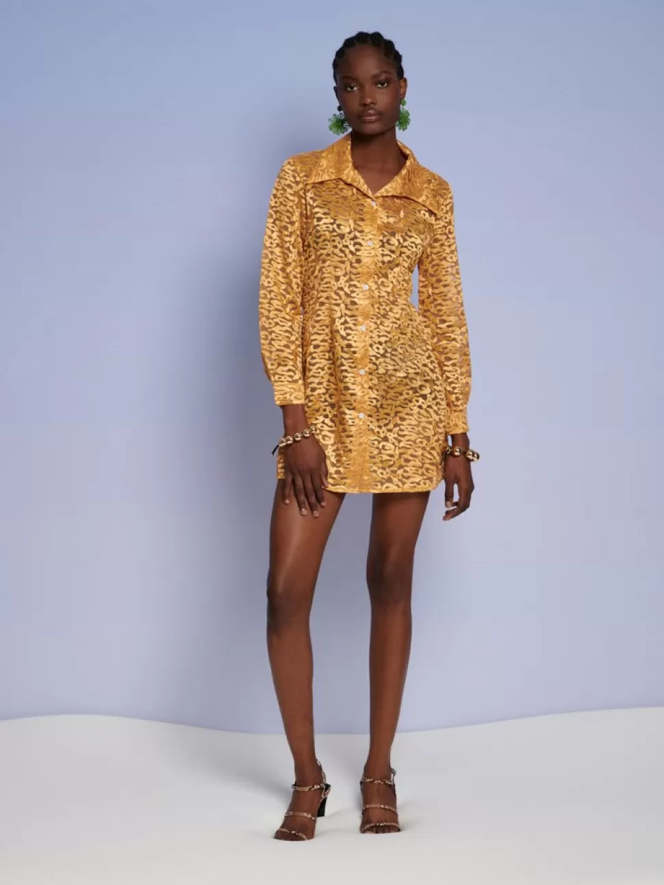 Dresses | Ghospell | Sister Jane Ghospell Oakley Shirt Dress Fire Orange