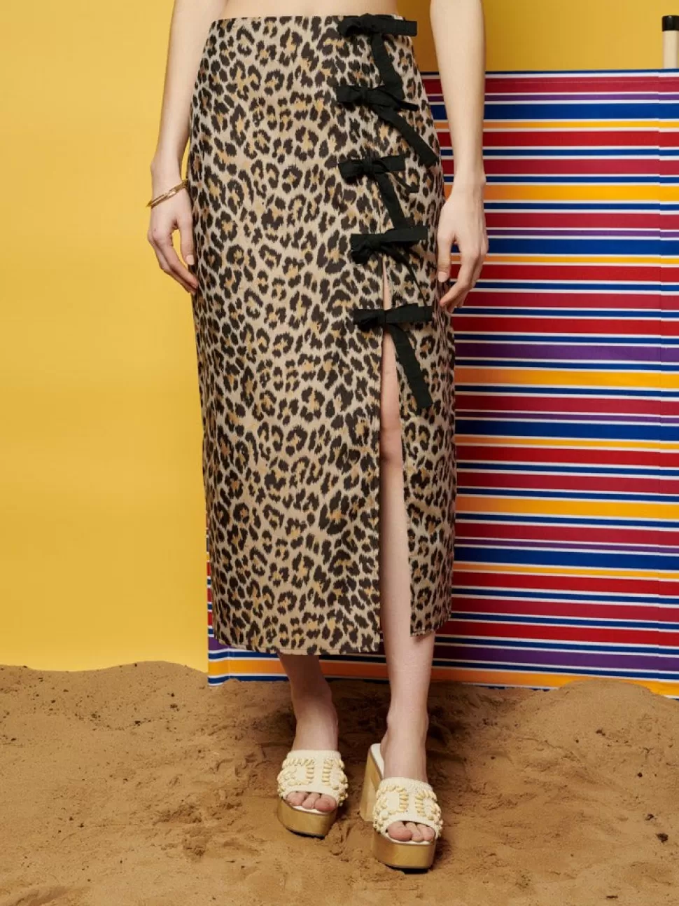 Bottoms | Ghospell | Sister Jane Ghospell  Patty Leopard Midi Skirt Brown Leopard